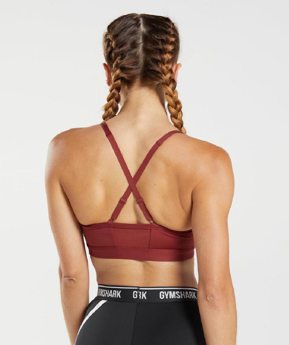 Sujetadores Deportivos Gymshark Ruched Mujer Rojas | CO 2119AHK